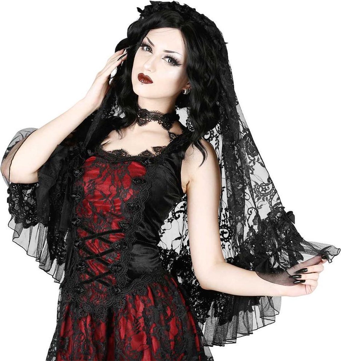 Sinister Sluier H046 Zwart