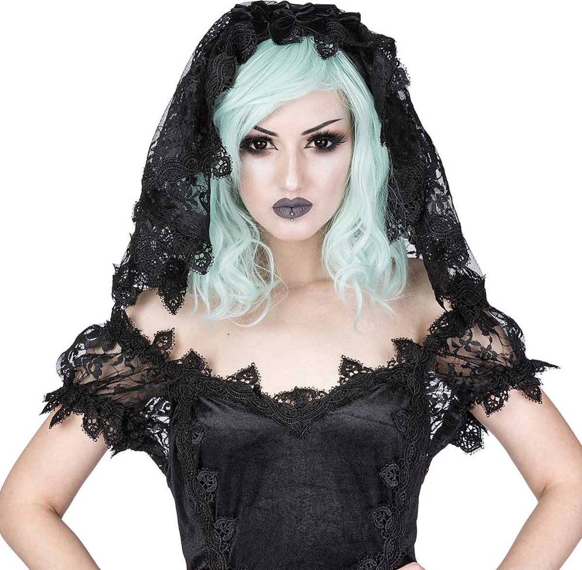 Sinister Sluier H056 Zwart