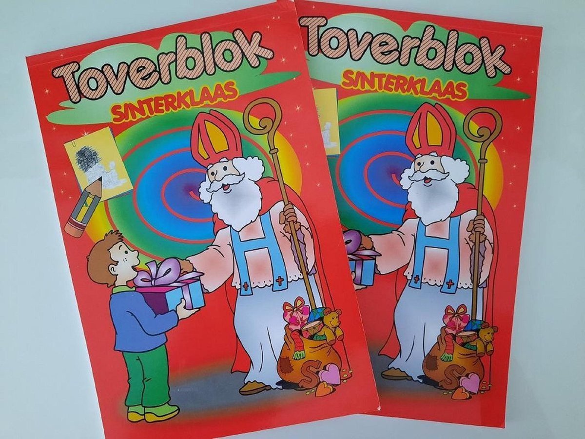 2 Sinterklaas toverblokken - krasblokken Sint en Piet - schoenkado - schoencadeau - 5 december