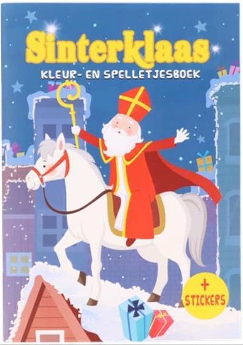 kleurboek sinterklaas  spellen en kleurboek met stickers