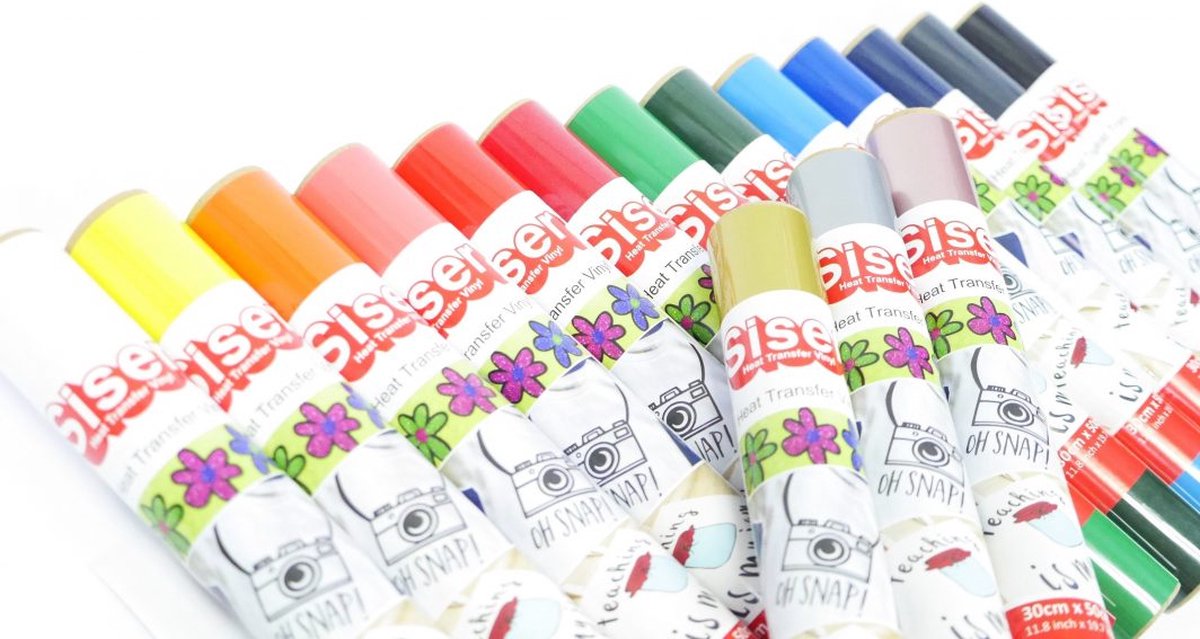 Siser Flexfolie Wit A0001 - 30 cm x 25 meter- Iron On - HTV - folie voor plotteren - DIY