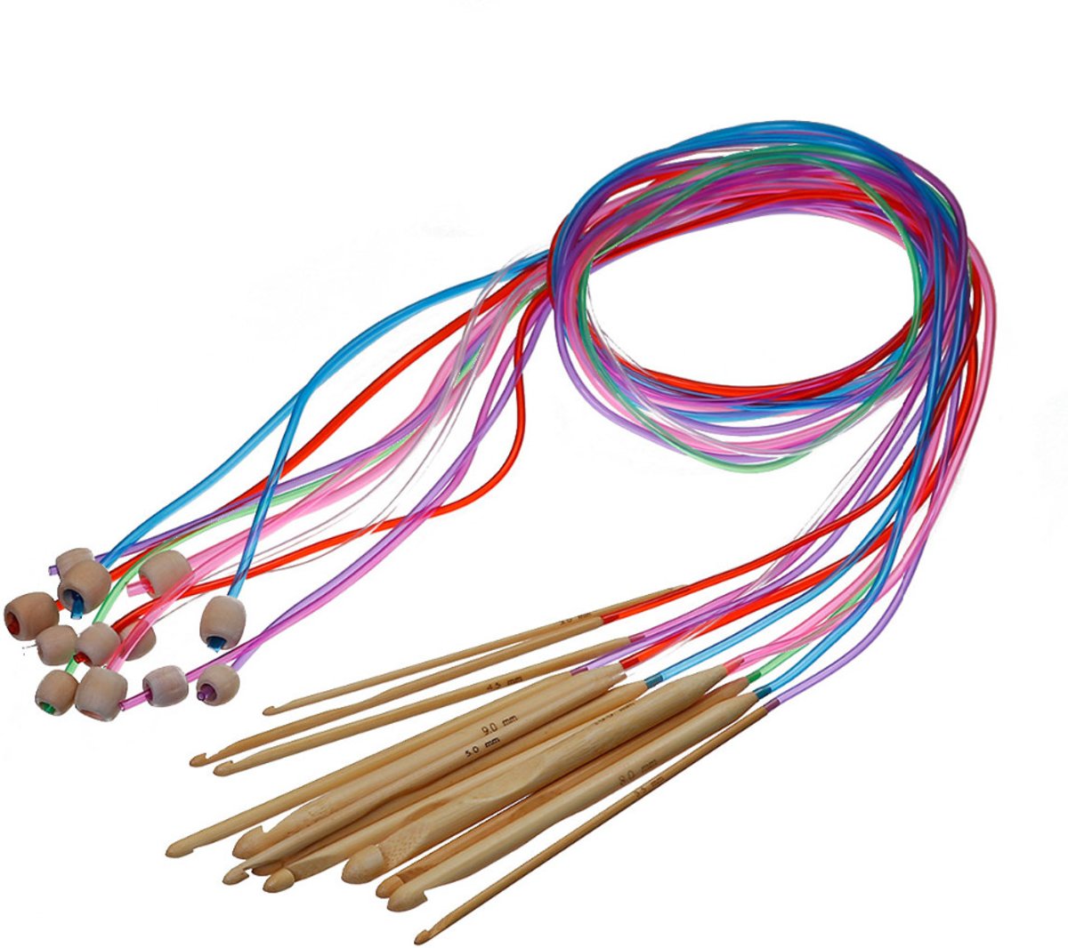 Tunische Haaknaaldenset 11 Stuks - Praktische Set Voor Haken - 1,2 Meter  enset