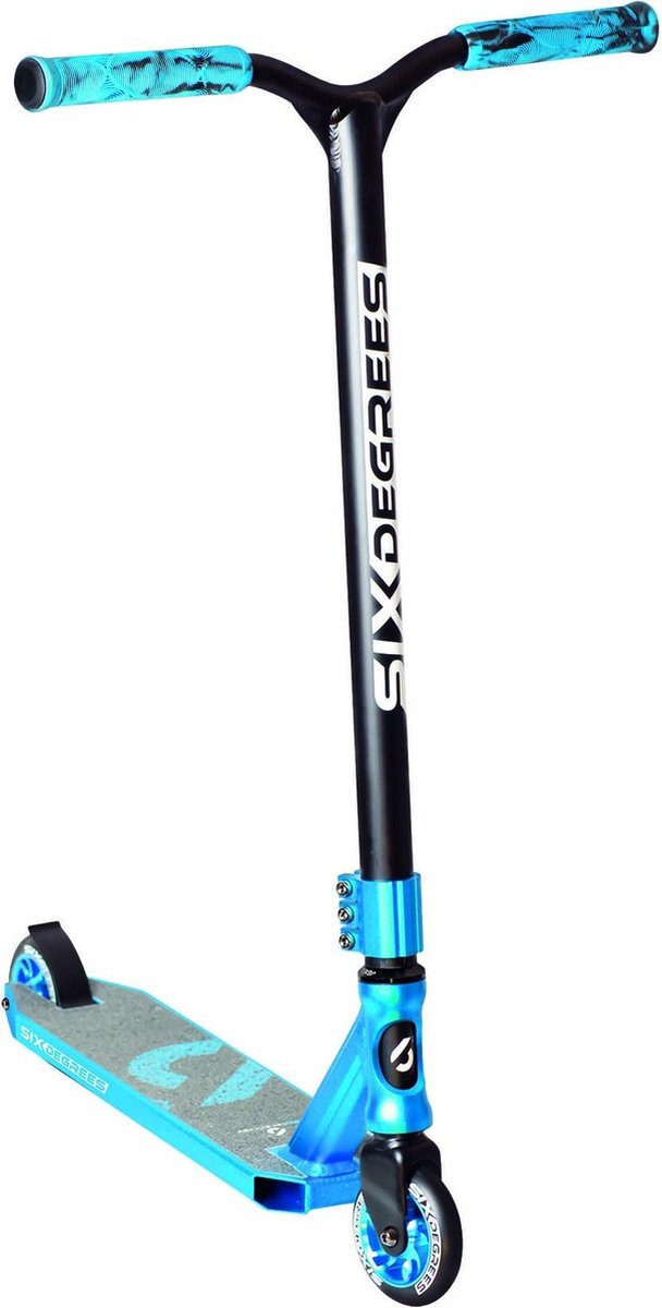 Six Degrees Stuntstep Freestyle Kick Junior Aluminium Blauw