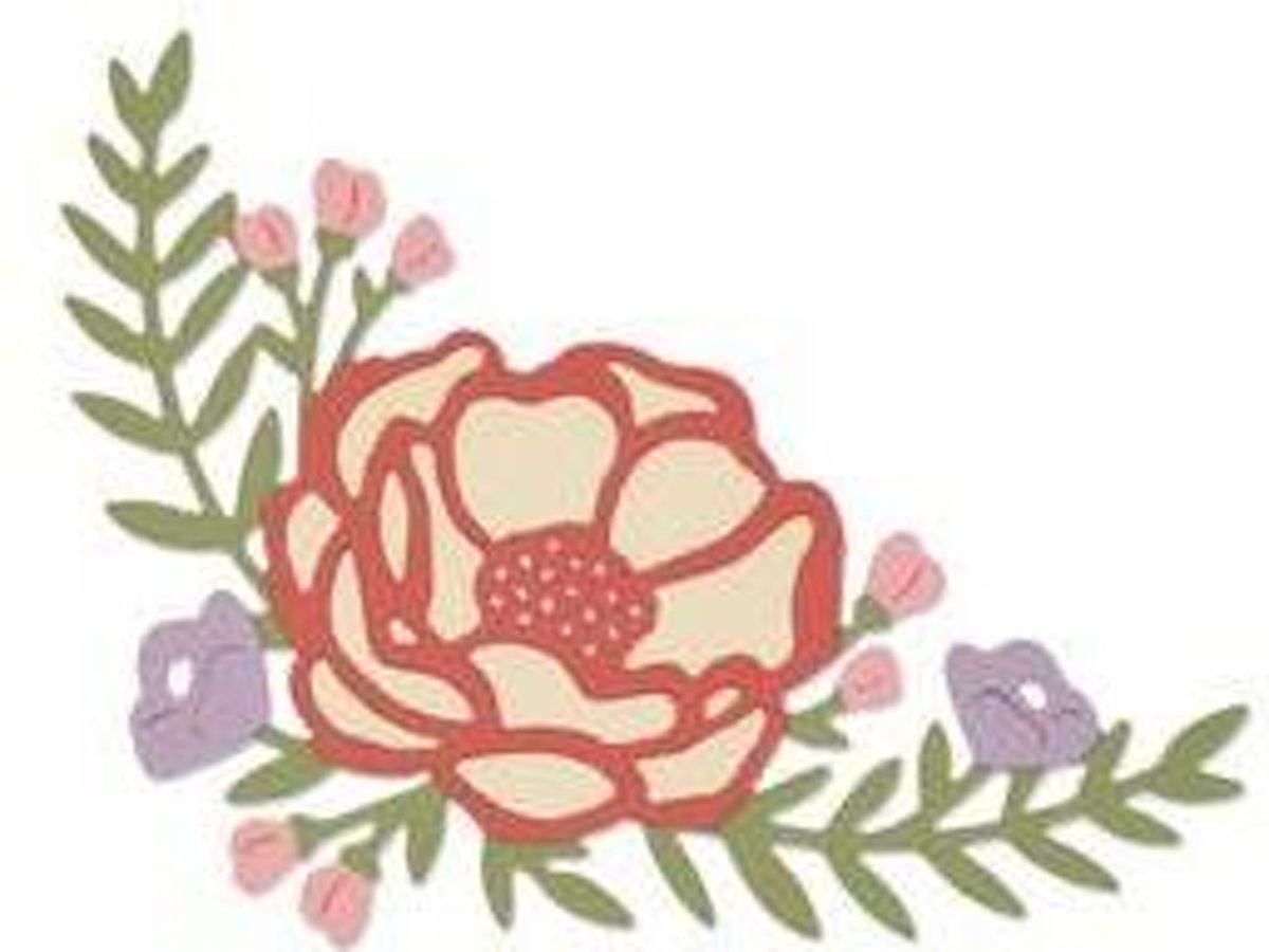   Thinlits 2 st, by Sophie Guilar, Pioenroos