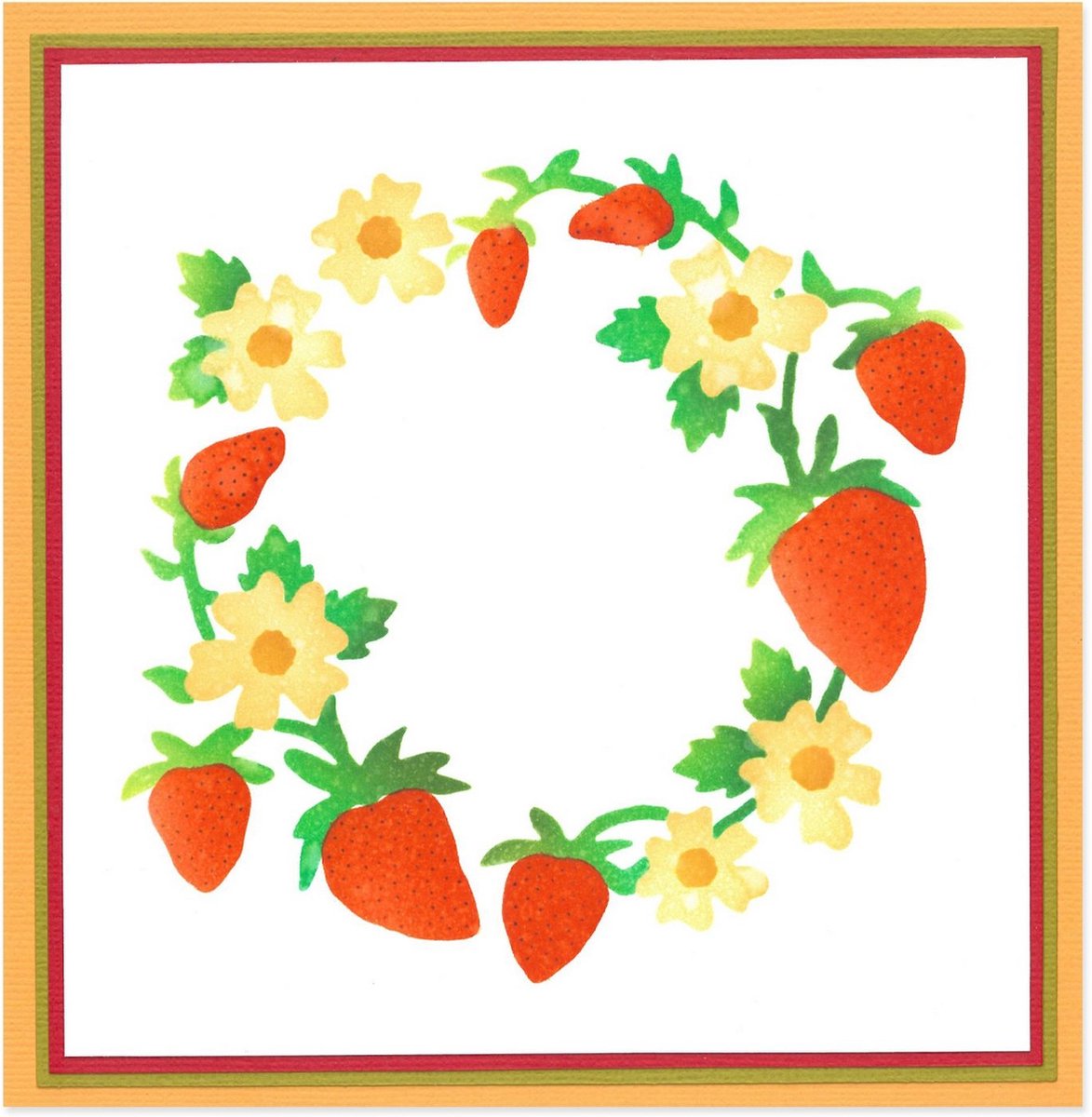 Sizzix • Layered Stencils Strawberry Wreath 4pcs