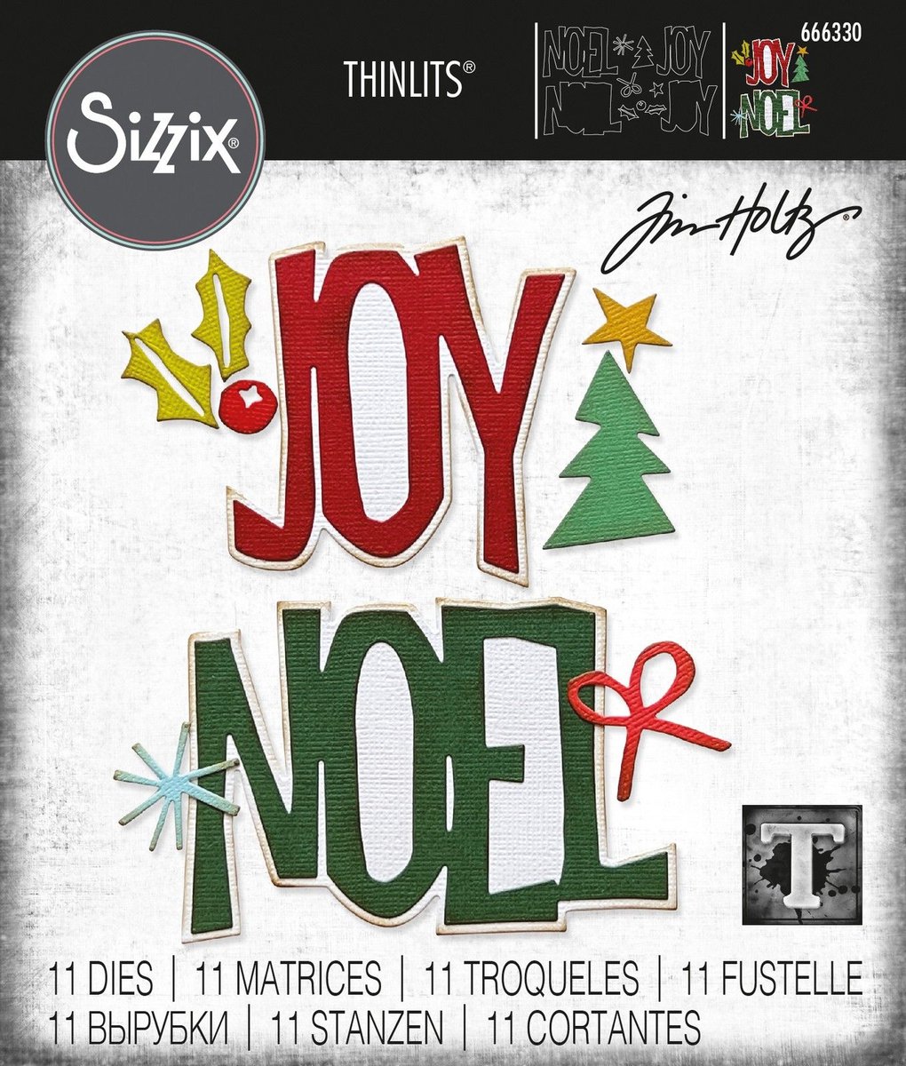 Sizzix • Tim Holtz Thinlits Die Set Big Tidings