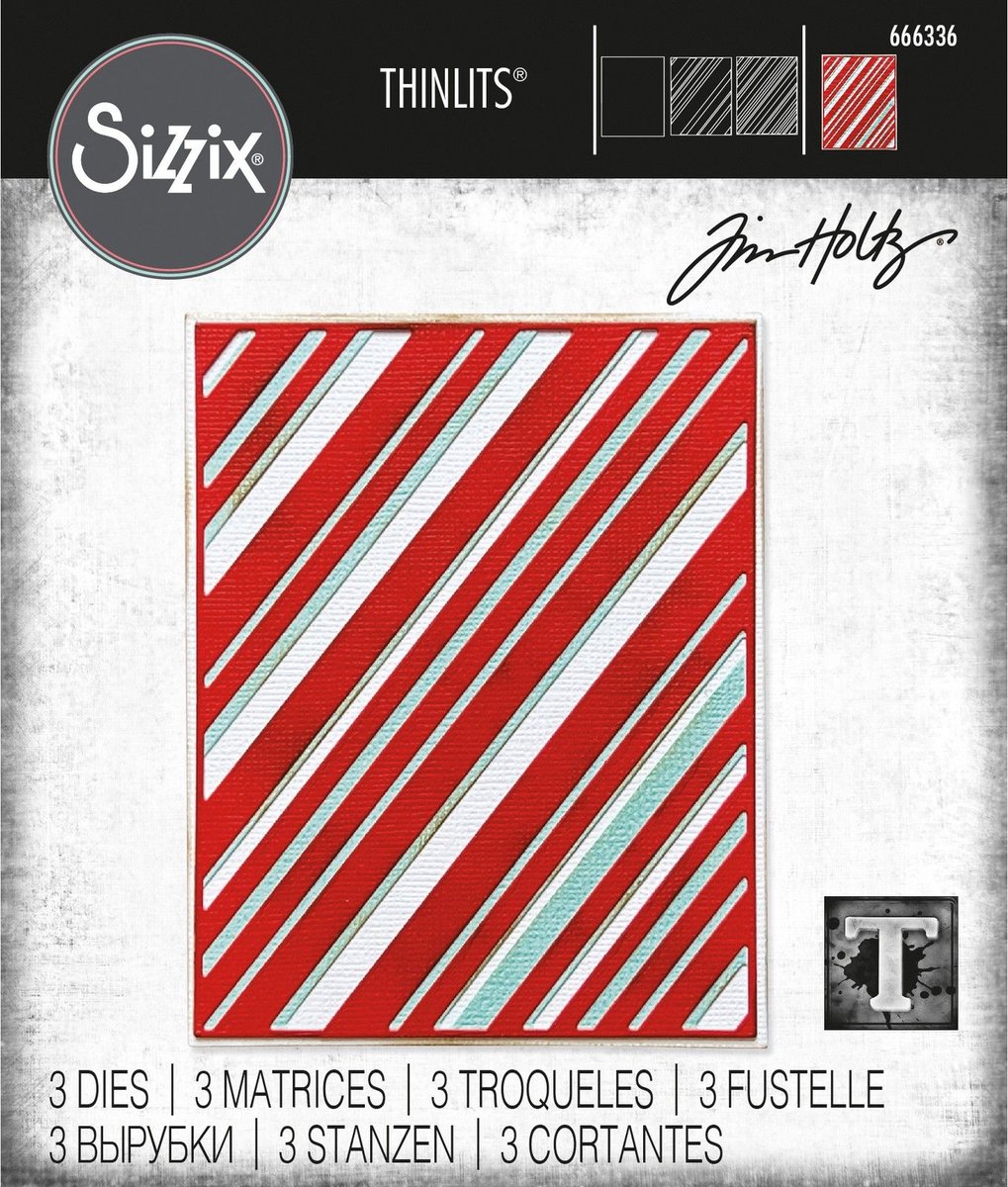 Sizzix • Tim Holtz Thinlits Die Set Layered Stripes