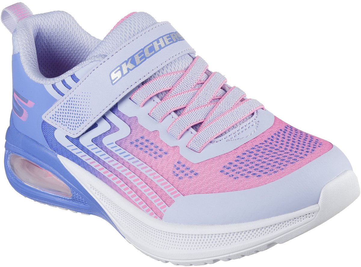 Skechers Microspec Max Advantage Girls Shoe - Blue/Lilac/Pink - 1.