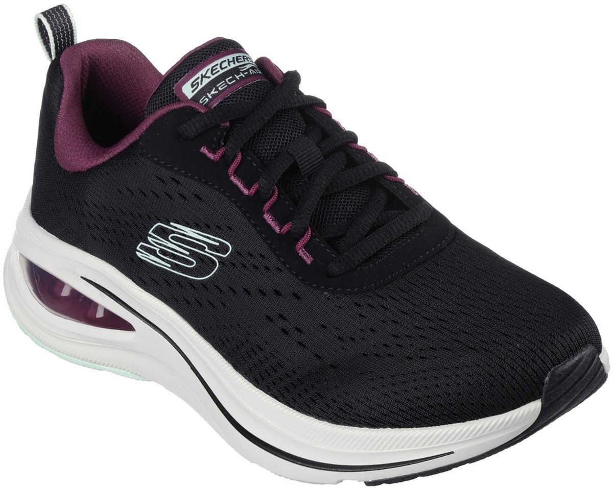 Skechers Skech-Air Womens Shoe - Black/Mint - 3.