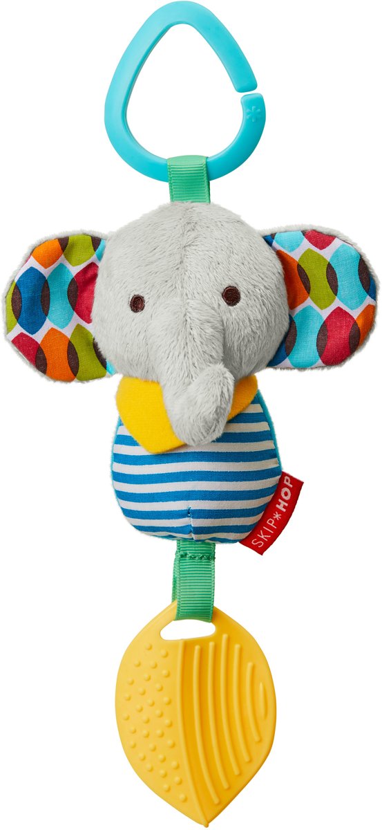 BANDANA BUDDIES CHIME & TEETHER TOY-ELEPHANT