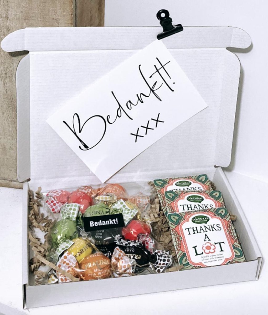 Brievenbuscadeau pakketje lekkers - Bedankt cadeau - Bedankt cadeautje lekkers