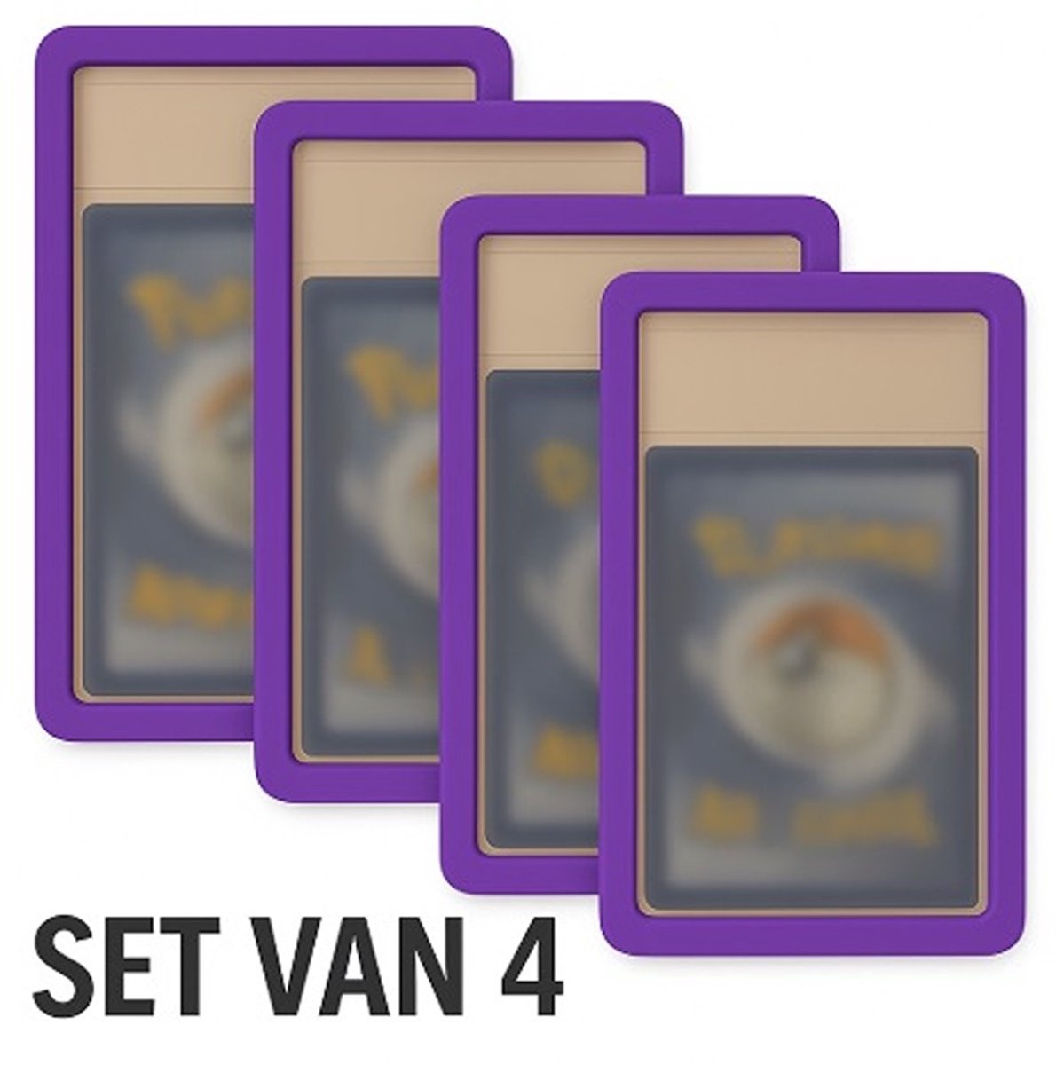 Verzamel kaart beschermhoes - paars - 4 stuks - Slab guard - slab protector - geschikt voor PSA graded kaarten - TCG - MTG - One Piece - Lorcana - Pokemon - Yu-Gi-0h!