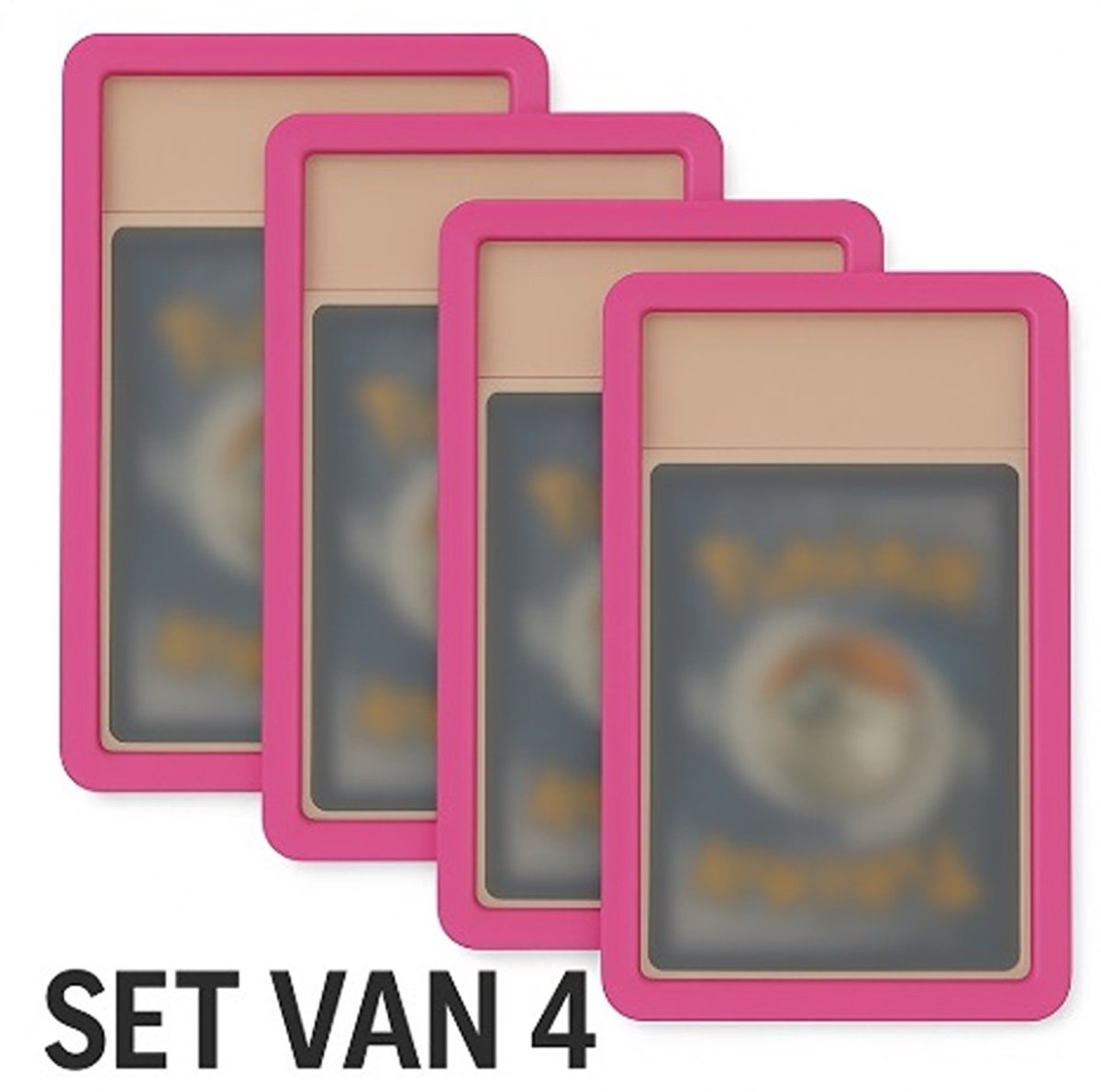 Verzamel kaart beschermhoes - roze - 4 stuks - Slab guard - slab protector - geschikt voor PSA graded kaarten - TCG - MTG - One Piece - Lorcana - Pokemon - Yu-Gi-0h!