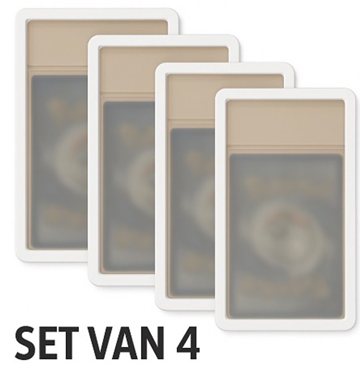 Verzamel kaart beschermhoes - wit - 4 stuks - Slab guard - slab protector - geschikt voor PSA graded kaarten - TCG - MTG - One Piece - Lorcana - Pokemon - Yu-Gi-0h!