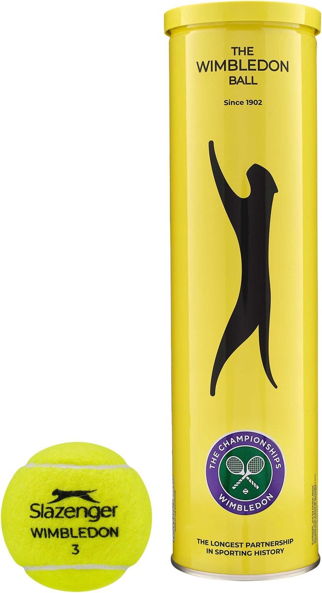 Slazenger Wimbledon Tennisballen 2024 - tube 4 tennisballen