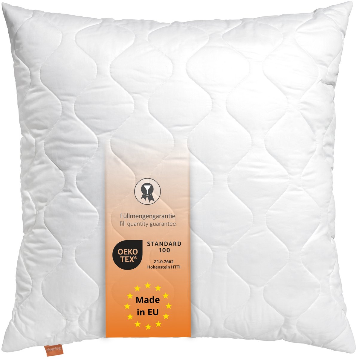 sleepling 194498 kussen met ritssluiting, 100% microvezel, 45 x 45 cm, wit