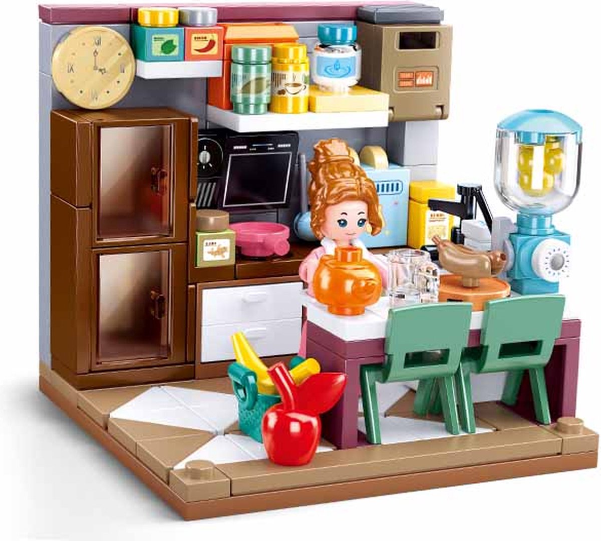   - Keuken, bouw set, Blokken, Bouw blokken, Keuken set