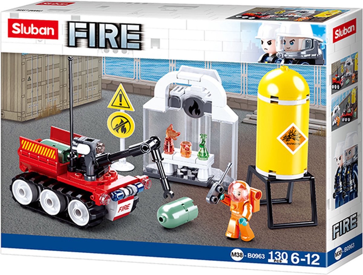   Brandweer robot oefening