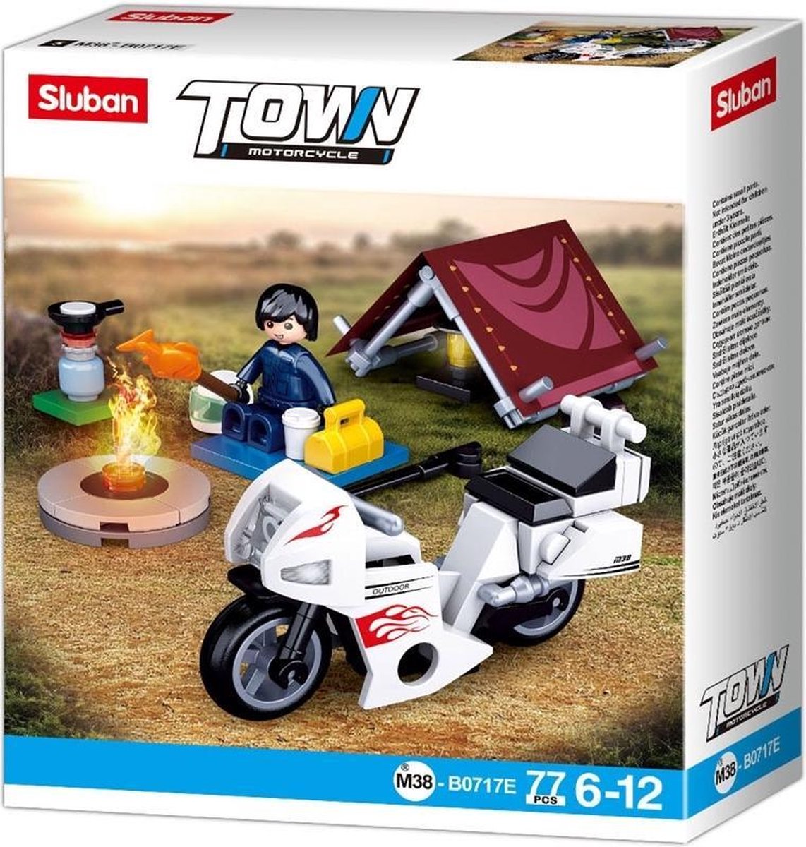   Kamperende Motorijder Town Junior 16,5 Cm 77-delig