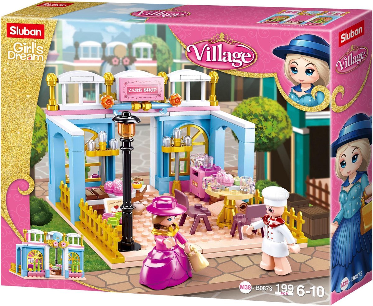   M38-B0873 Village Serie - Bakkerij - 199 onderdelen - Lego Compatibel - Bouwdoos