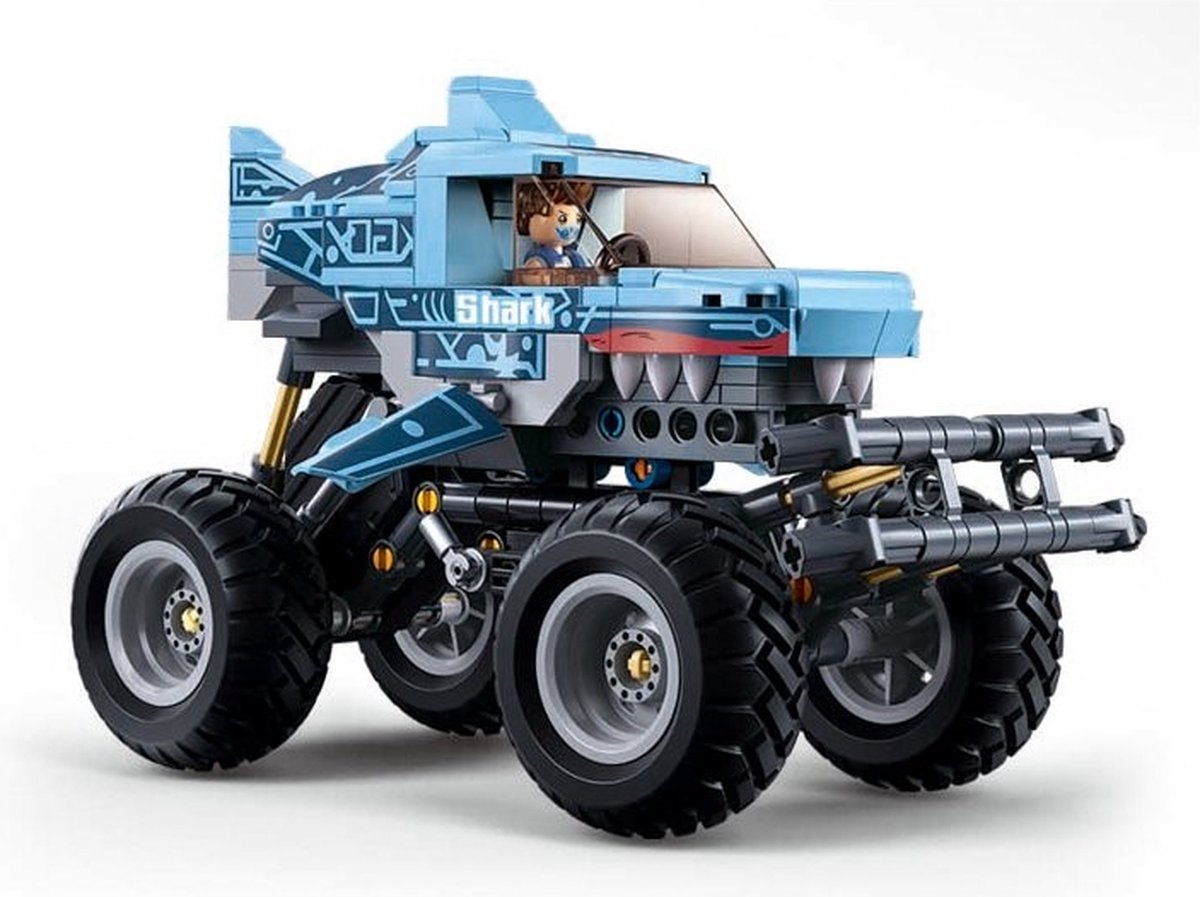   Power Bricks Off Road Shark Bouwspel 273 Stukken Blauw
