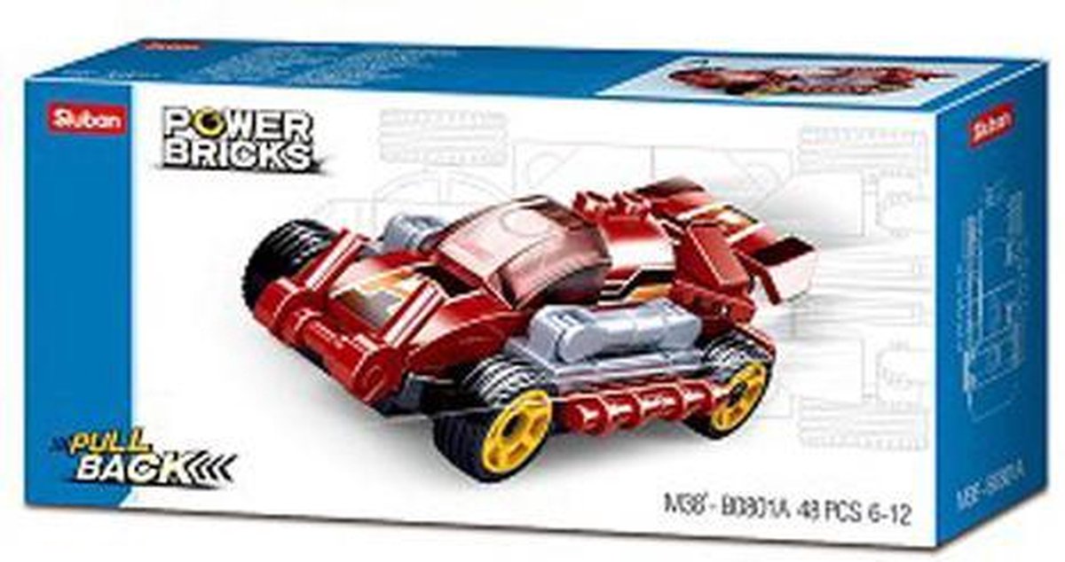   Powerbricks Pull back auto rood