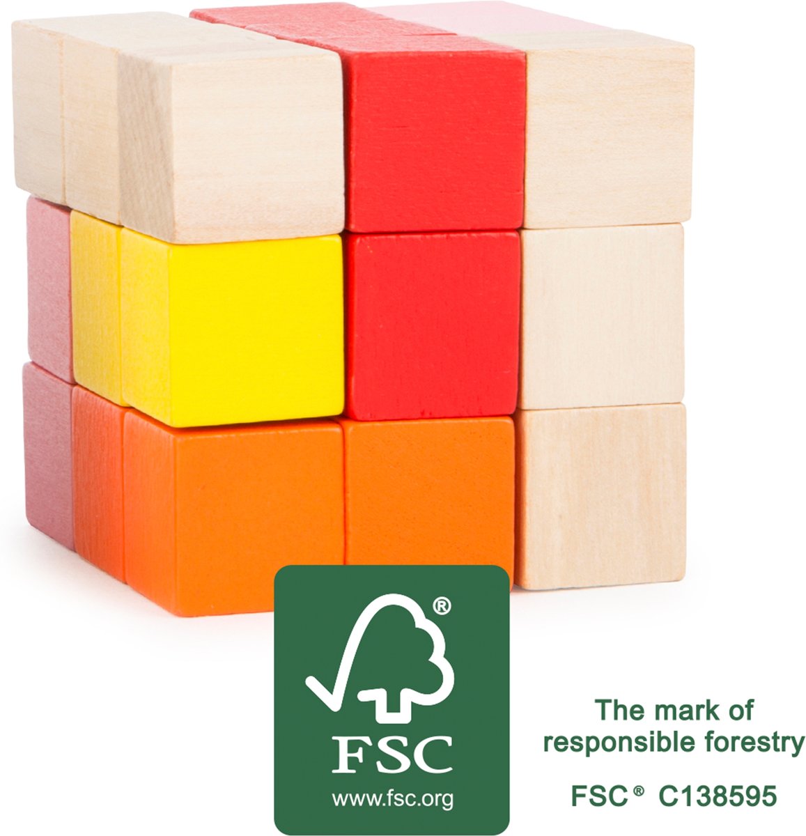 Constructie Kubus Rood-Geel