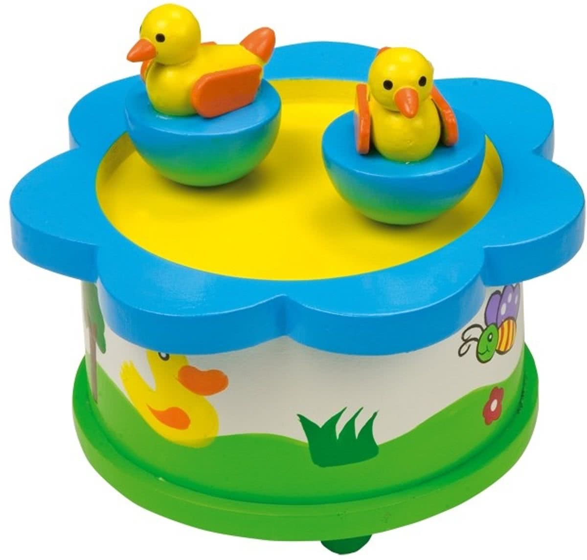 Houten Muziekdoos Eendjes