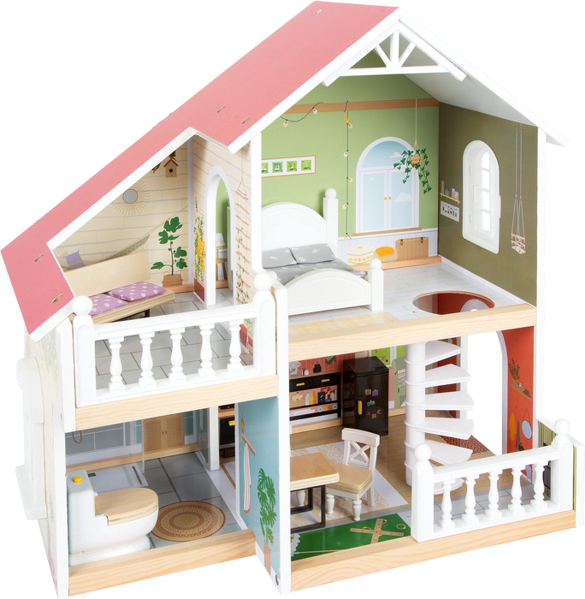 Poppenhuis - Compact Urban Villa - Houten speelgoed vanaf 3 jaar