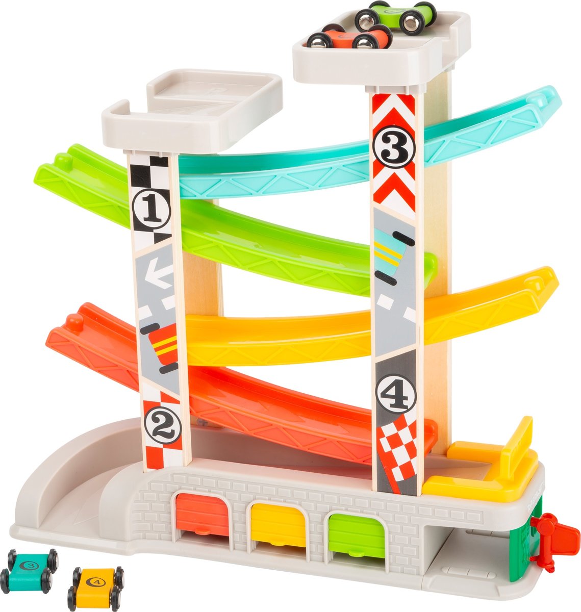 Small Foot   Met Parkeerdek Jongens 36 Cm 7-delig