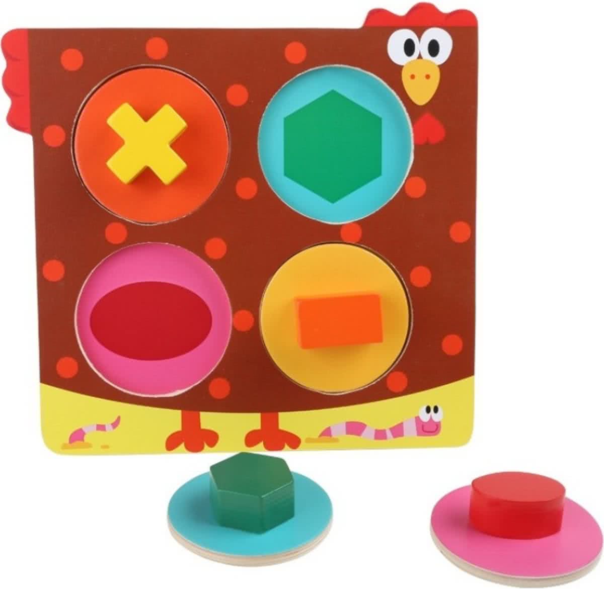 Small Foot Houten Puzzel Kip 4 Stukjes 18 X 18 Cm