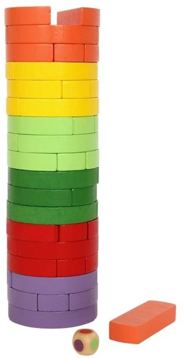 Small Foot Houten Wiebeltoren Bont 55-delig 26cm