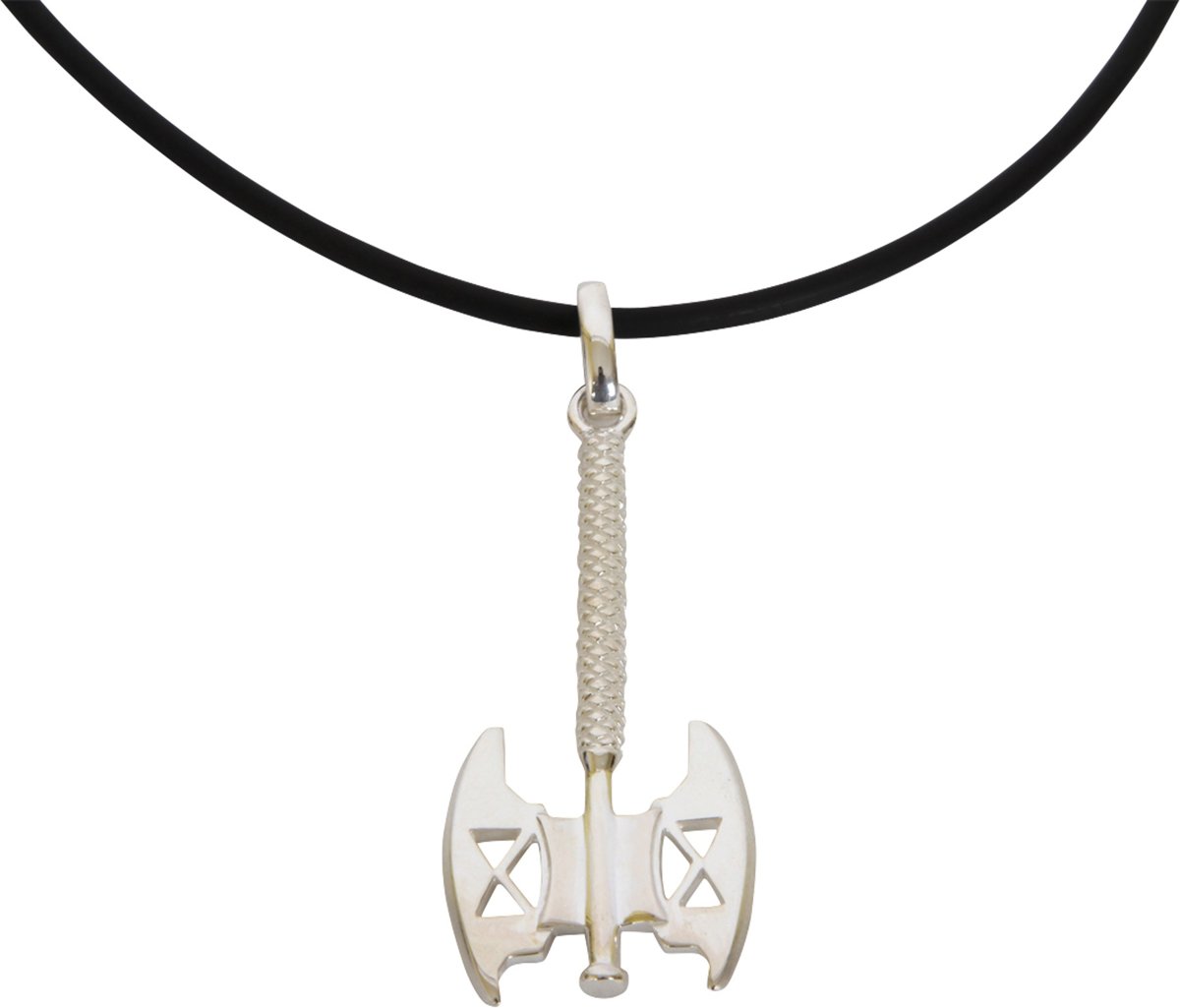 Small Foot Ketting Met Hanger Gimlis Axe 48 Cm Zwart/zilver
