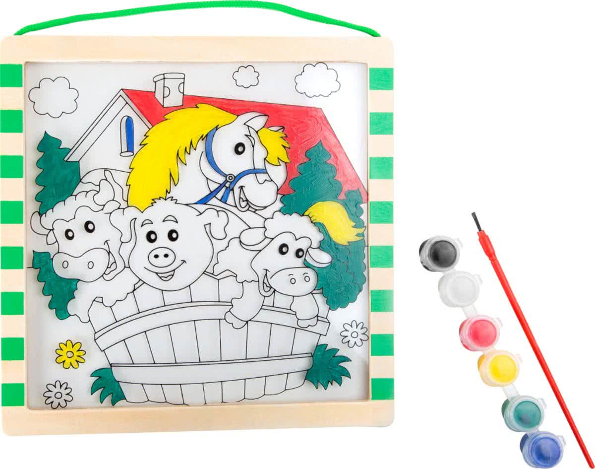 Small Foot Schilder Kleurplaat Boerderij 22 X 22 Cm Hout