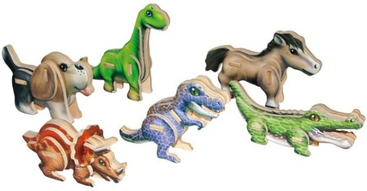 Small foot 3d puzzel mini dinos 6 stuks
