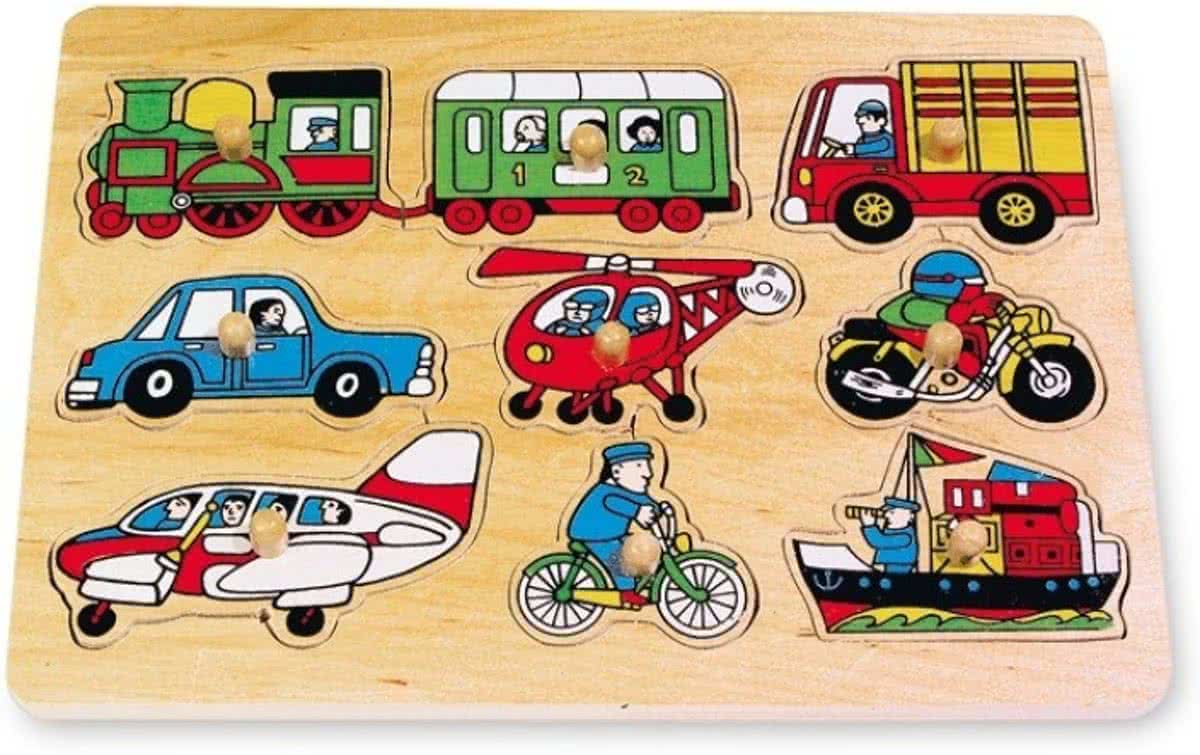 Small foot Houten insteekpuzzel verkeer 30 x 22 x 2 cm