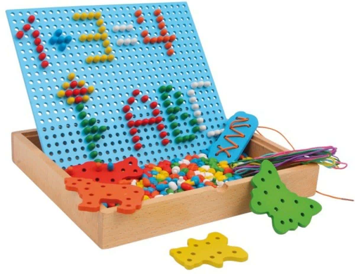 Small foot Insteek- en rijgpuzzel