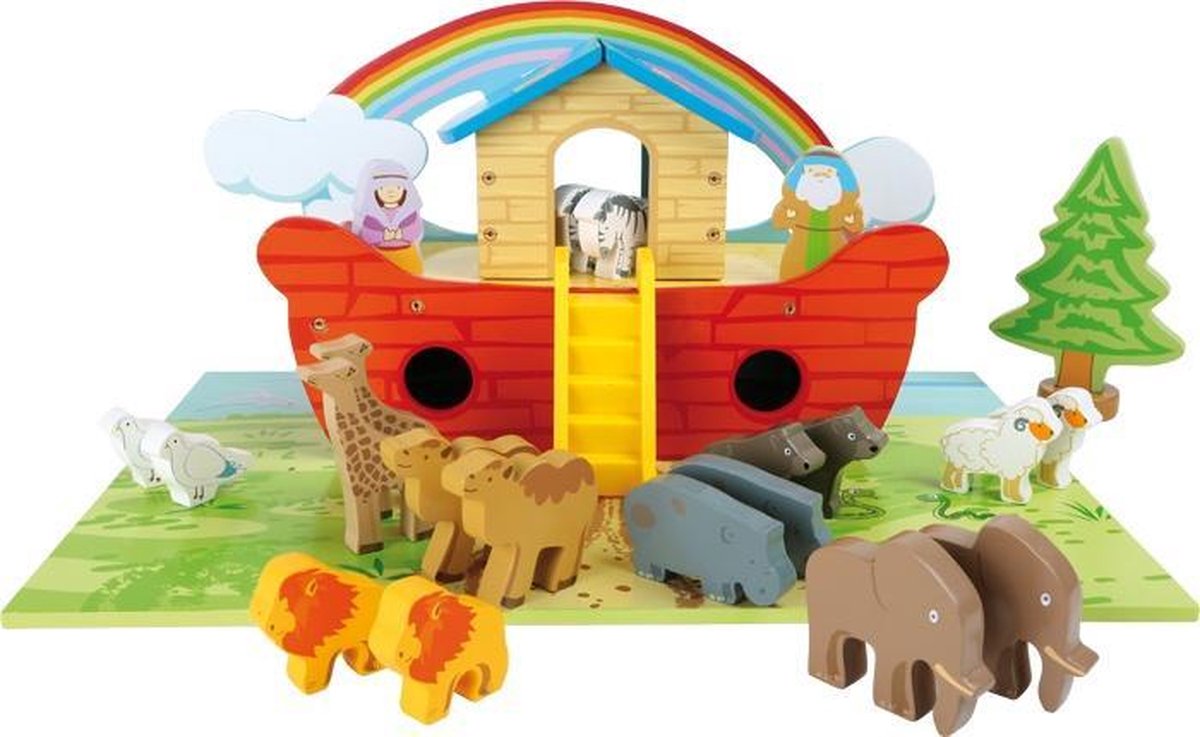 Speelset van hout Ark van Noach
