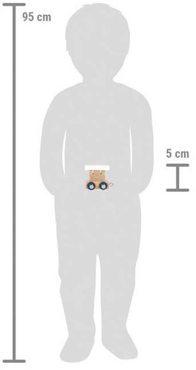 Small Foot - Houten Lettertrein Polar - Wagon Wit - 12 stuks