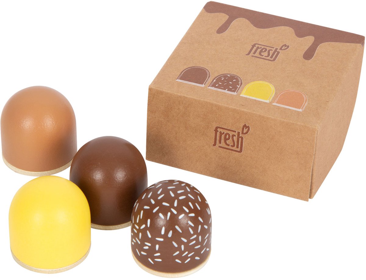 Small Foot - Houten Speeleten Marshmallows, 4dlg.