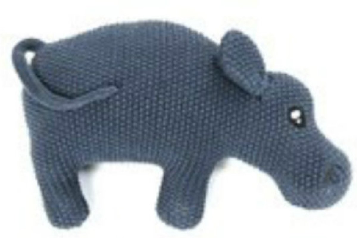 SmallStuff knuffelhippo, gebreid, powder