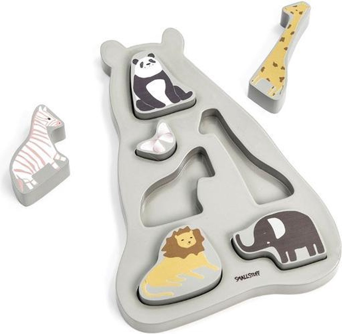 Smallstuff - Houtel dierentuin puzzel