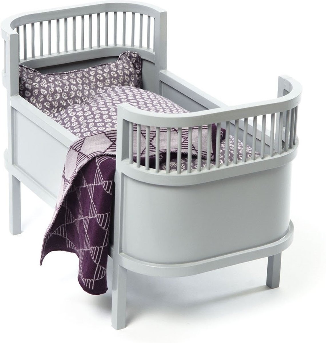 Smallstuff Houten Poppenbed Rosaline 52 Cm Grijs