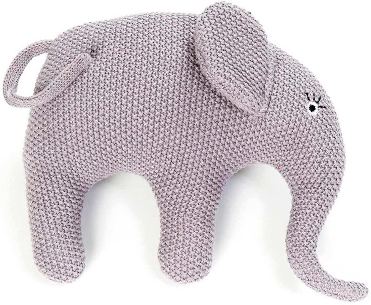Smallstuff Knuffel Gebreid Olifant 22 Cm Lila