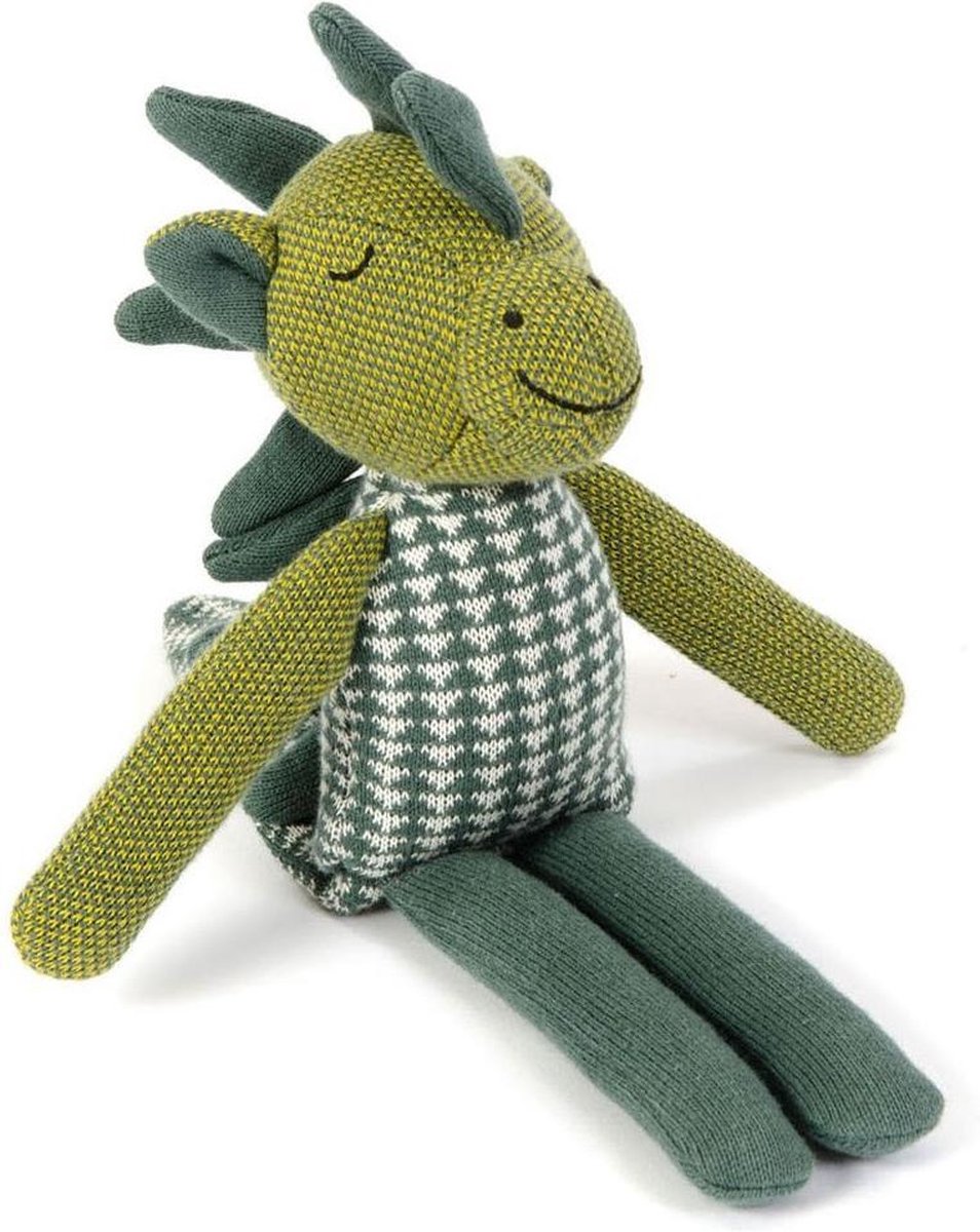 Smallstuff Rammelaarknuffel Draak 28 Cm Groen