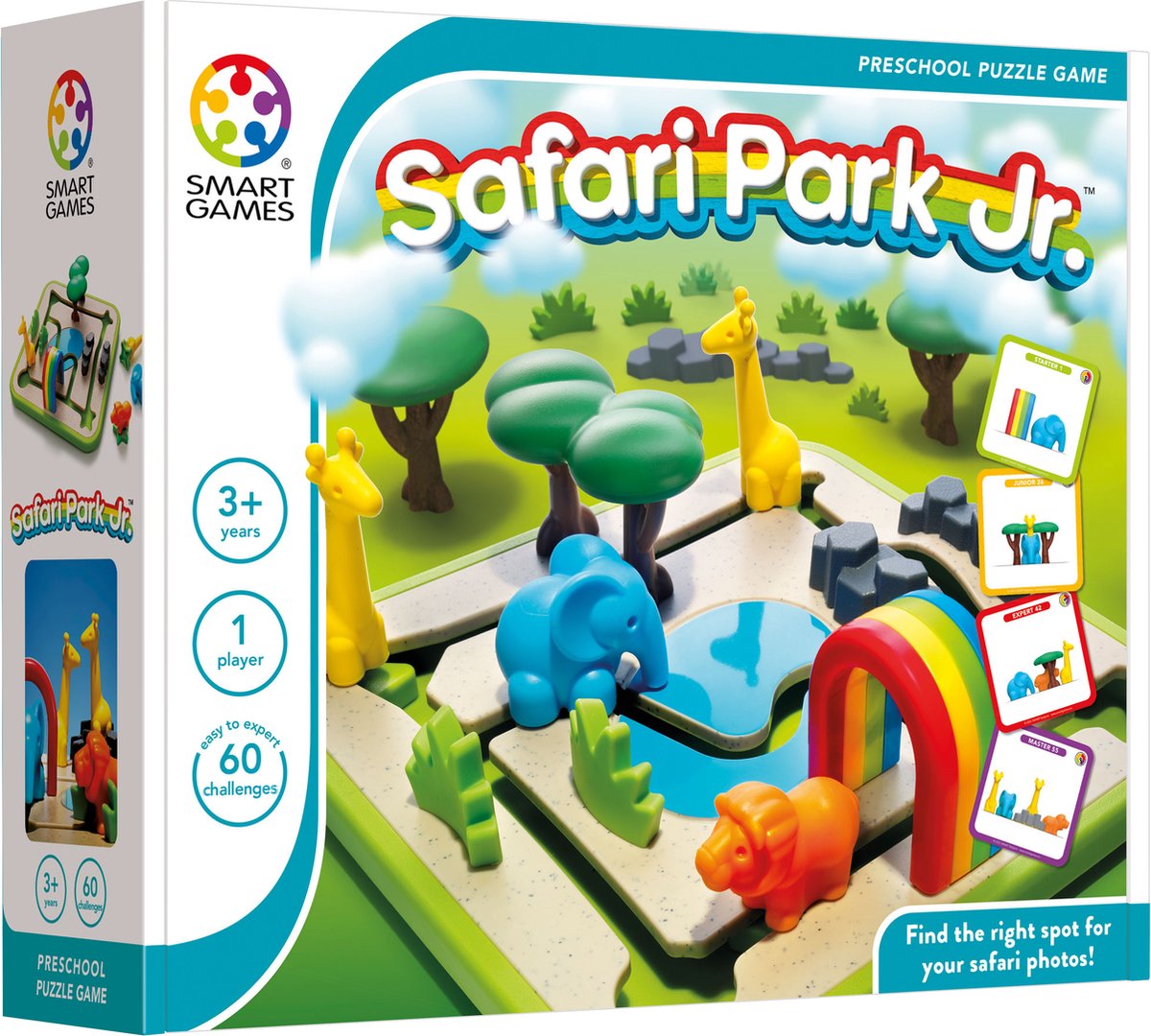 SmartGames - Safari Park Jr. - 60 opdrachten - educatief spel voor kleuters