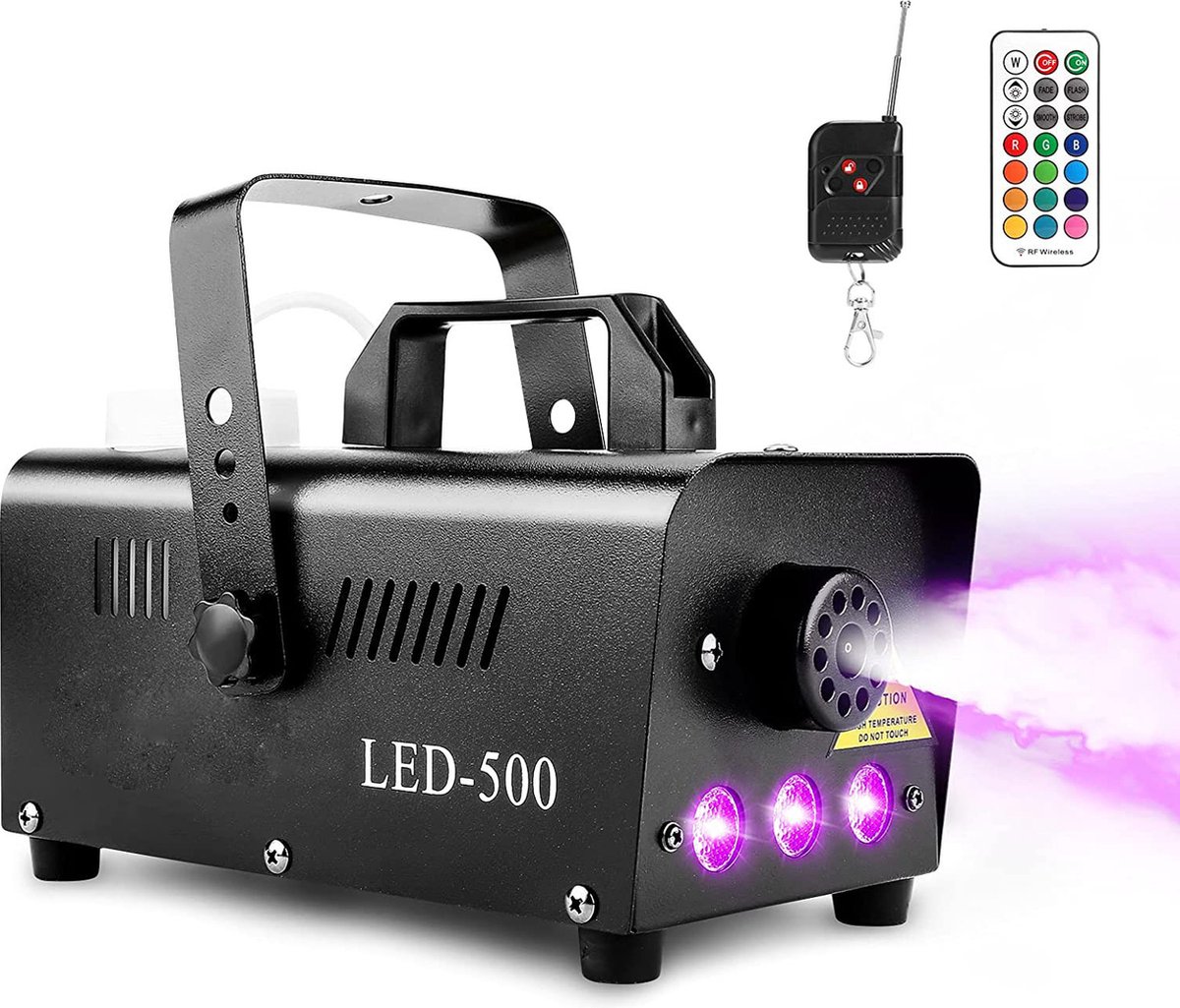   -   - Met 13 gekleurde LED - Lampjes - En RGB - Effect - 500W - En 2000 CFM - Met 2 Bedrade - En - Draadloze afstandsbedieningen - Perfect voor bruiloften - Halloween - En podiumshows