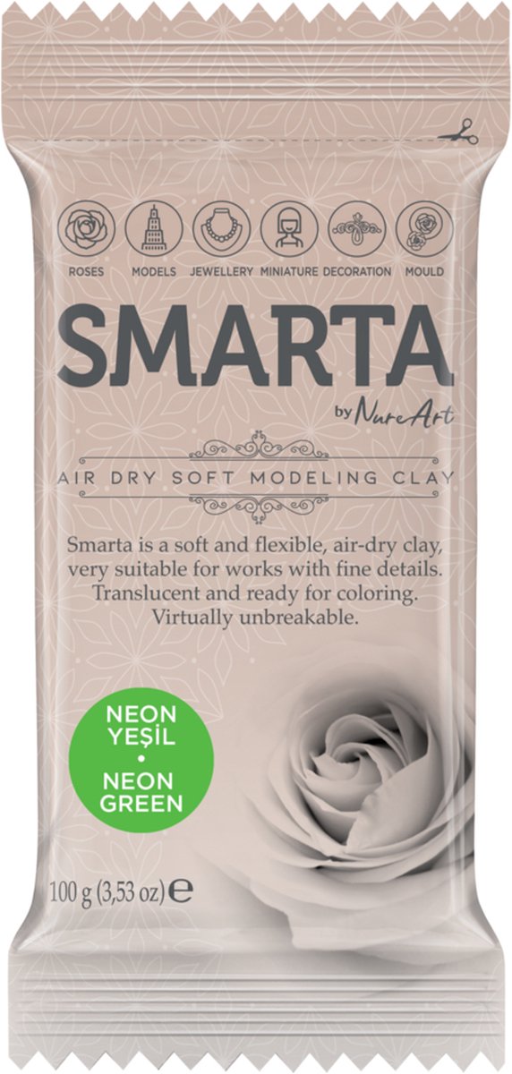 Smarta zelfdrogende klei - Neon Green 100g