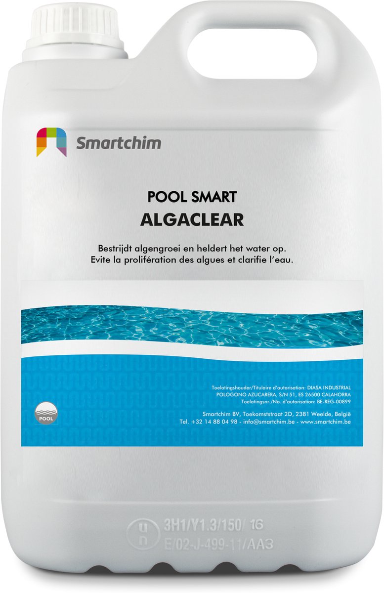 Smartchim Pool Smart Algaclear Algicide en Vlokmiddel 5L
