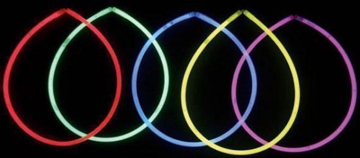 12x stuks glow in the dark hals ketting - Lichtgevende breaklights